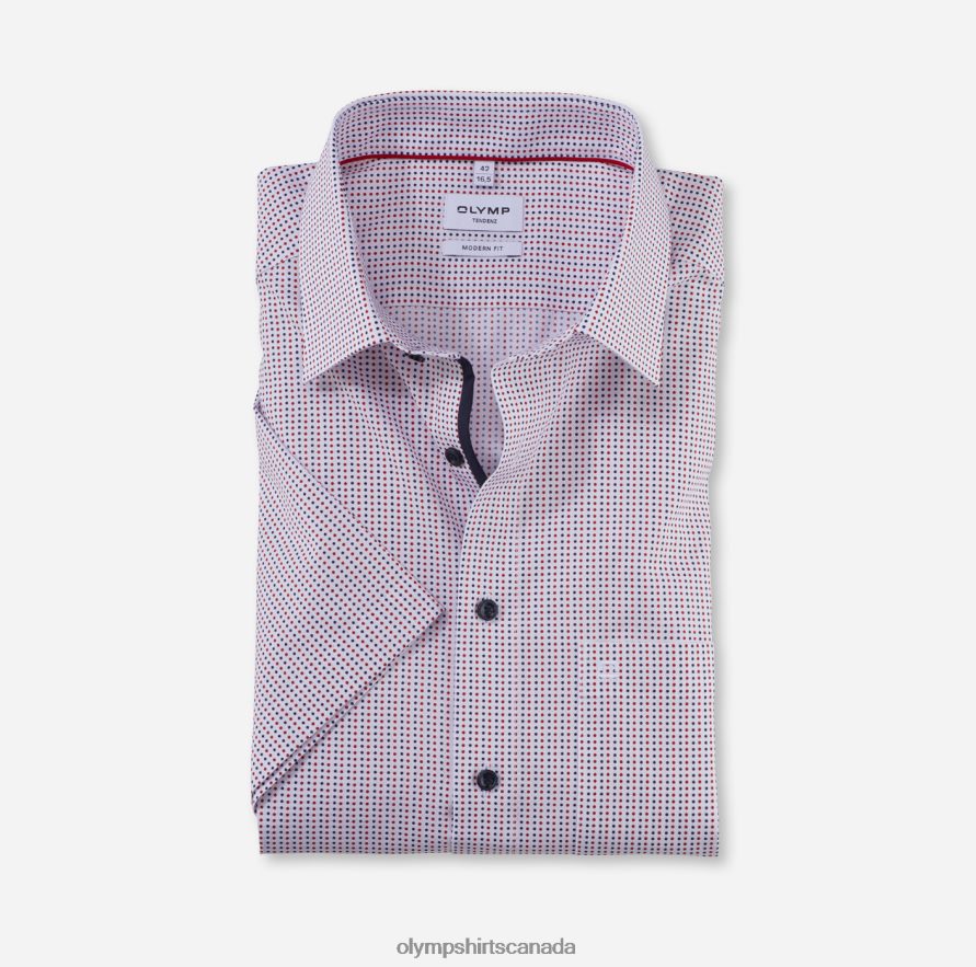 OLYMP Tendenz Modern Fit, Business Shirt, New Kent, Red H2P42H1713 Clothing