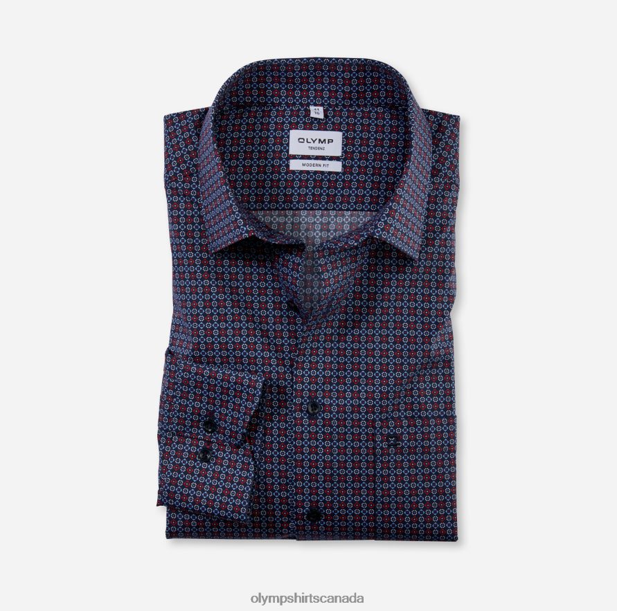 OLYMP Tendenz Modern Fit, Business Shirt, New Kent, Red H2P42H1725 Clothing