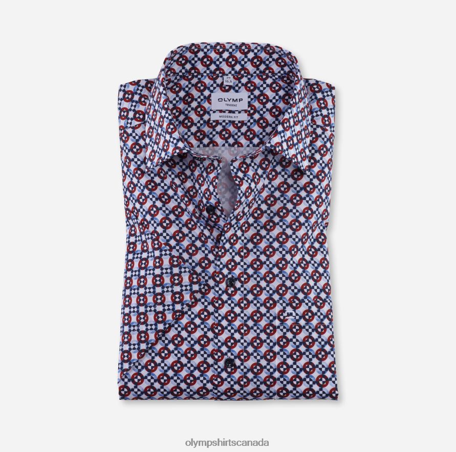 OLYMP Tendenz Modern Fit, Business Shirt, New Kent, Red H2P42H1740 Clothing